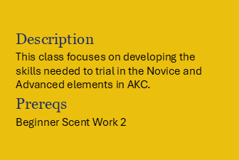 Book Beginner Scent Work 3