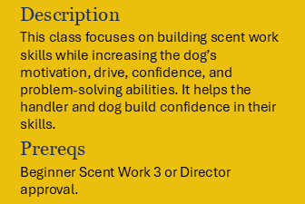 Book Scent Work Skills