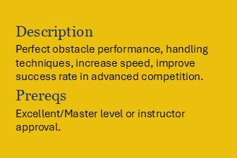 Book Advanced Agility Handling